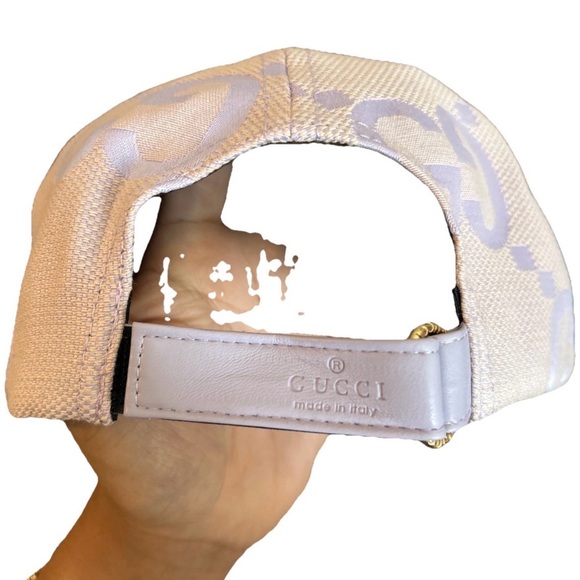 Lilac Lavender Purple Monogram Baseball Cap Hat Canvas And Faux Leather - Picture 3 of 5